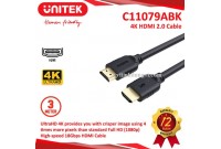 CÁP HDMI 2.0 4k 60hz Unitek C11079ABK - 3M